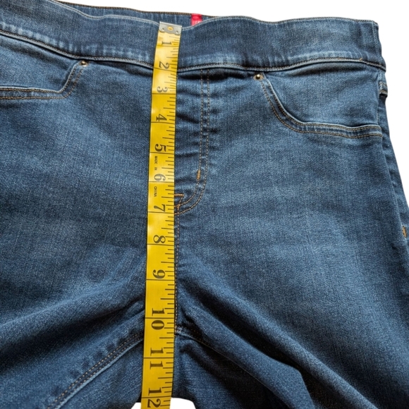 Spanx Jeans Distressed Elastic Waist Womens M Ankle Skinny Stretch High Rise - Picture 12 of 13